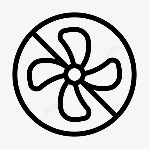 风扇过敏受限svg_新图网 https://ixintu.com 过敏 风扇 受限 标志 停止