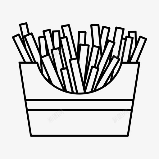 薯条食品法式svg_新图网 https://ixintu.com 薯条 食品 法式 炸土 土豆