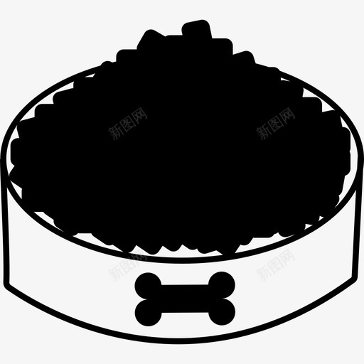 狗粮狗粮碗狗妈妈svg_新图网 https://ixintu.com 狗粮 狗粮碗 妈妈