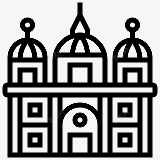 柏林大教堂建筑天主教svg_新图网 https://ixintu.com 柏林 大教堂 建筑 天主教 德国 标线