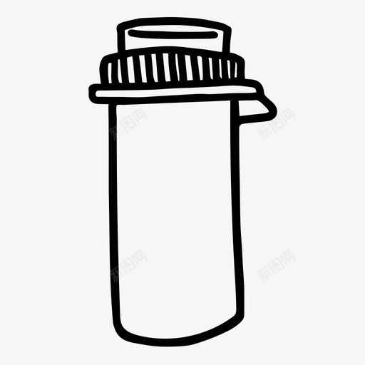 药瓶手绘药品svg_新图网 https://ixintu.com 药瓶 处方 手绘 药品 药丸 保健