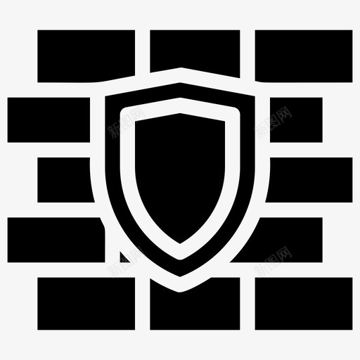 防火墙防病毒网络svg_新图网 https://ixintu.com 防火墙 防病毒 网络 保护 安全 网络安全 标志