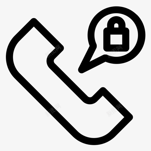 电话通话通信svg_新图网 https://ixintu.com 通信 电话 通话 锁定 安全 创建 大纲