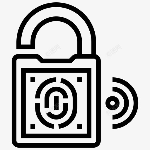 门智能锁指纹挂锁svg_新图网 https://ixintu.com 智能 锁门 指纹 挂锁 安全 小工 工具