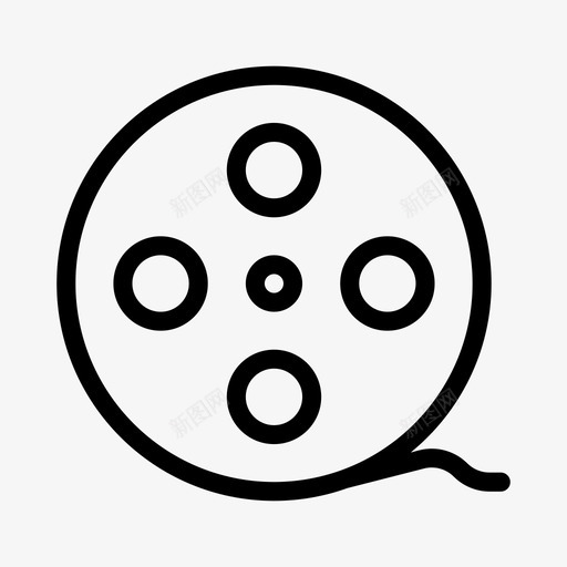 卷轴电影院电影svg_新图网 https://ixintu.com 电影 多媒体 卷轴 电影院 像素 完美 线条 轮廓