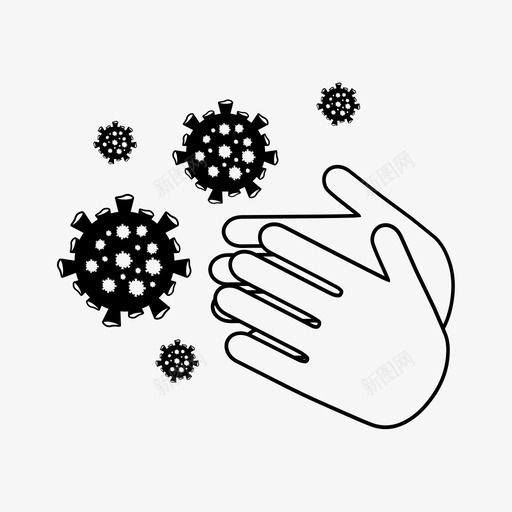 冠状病毒细菌疾病svg_新图网 https://ixintu.com 冠状 病毒 细菌 疾病 微生物