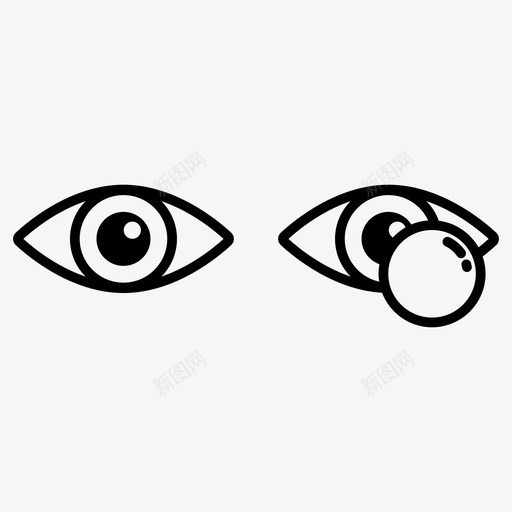 隐形眼镜眼睛视力svg_新图网 https://ixintu.com 隐形眼镜 眼睛 视力 眼镜