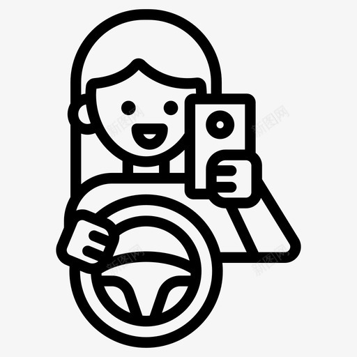 发短信打电话开车svg_新图网 https://ixintu.com 打电话 开车 短信