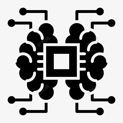 人工智能大脑思维svg_新图网 https://ixintu.com 人工智能 大脑 思维 处理器 创意设计