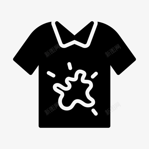 污渍清洁洗衣svg_新图网 https://ixintu.com 污渍 洗衣 清洁 衬衫 线条 轮廓