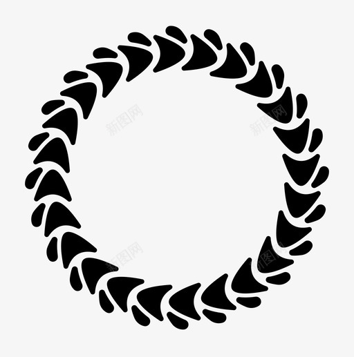 花环圣诞节圆形svg_新图网 https://ixintu.com 花环 圣诞节 圆形 连续 装饰品 贝壳