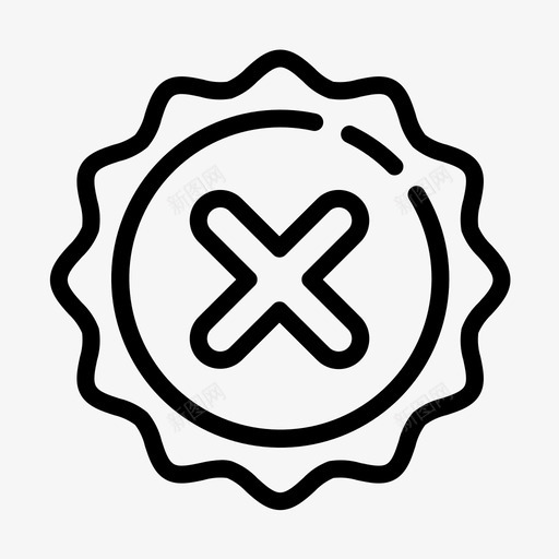 徽章关闭十字架svg_新图网 https://ixintu.com 徽章 关闭 十字架 拒绝 丝带 电子商务
