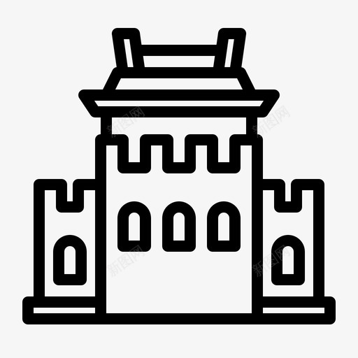 城堡中国新svg_新图网 https://ixintu.com 城堡 中国 新寺庙 寺庙 年中国 新年