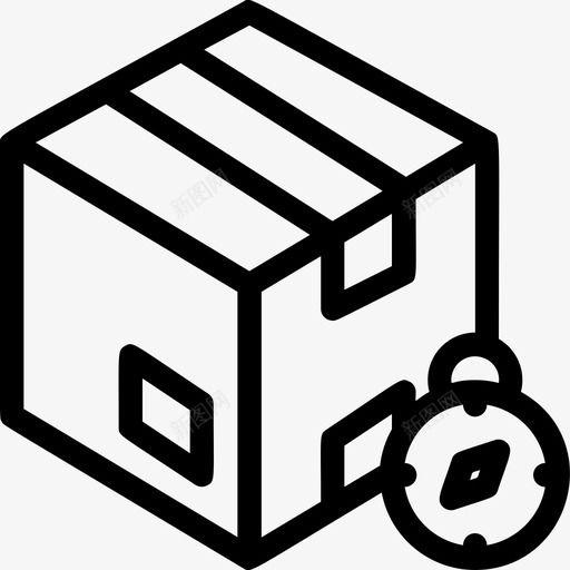 带箱罗盘目的地物流配送svg_新图网 https://ixintu.com 物流配送 带箱 罗盘带 盘带 罗盘 目的地 包装 路线