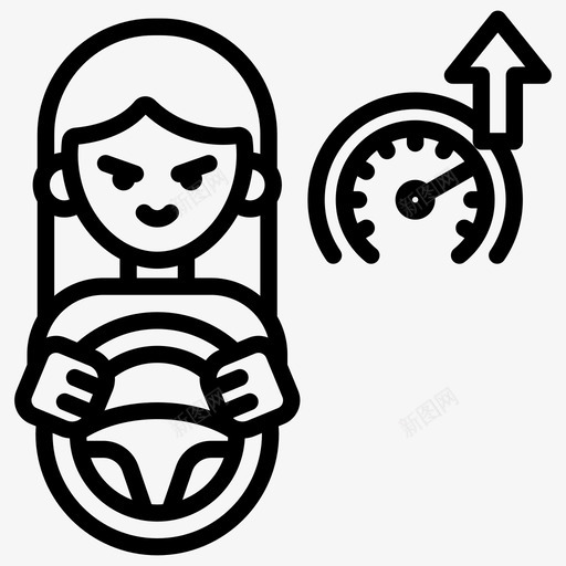 开快车超速车速表svg_新图网 https://ixintu.com 开快车 超速 车速 交通 违章 汽车