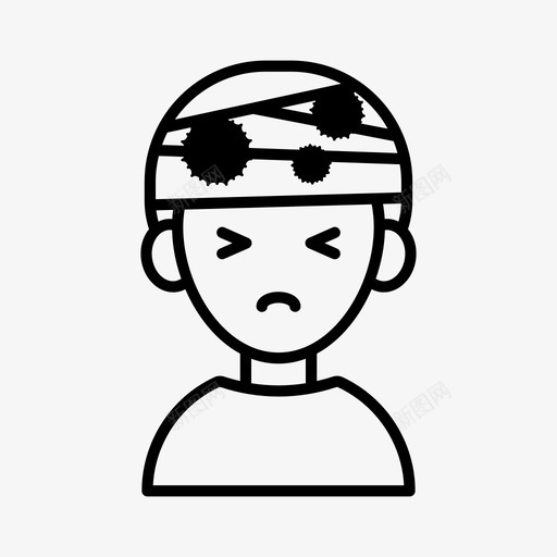 头部血液出血头痛svg_新图网 https://ixintu.com 头部 血液 出血 头痛 受伤 病人 伤口 医院