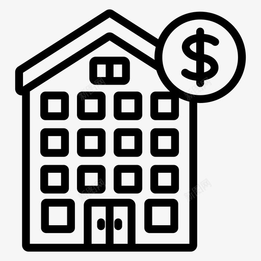 住房费用财产不动产svg_新图网 https://ixintu.com 住房 费用 不动产 财产 价值 住宅