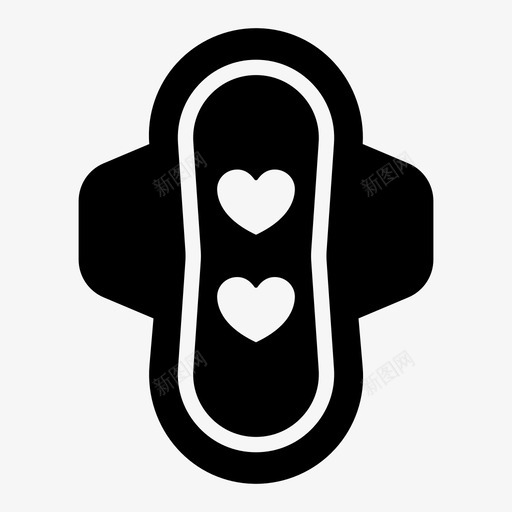 卫生巾月经垫卫生垫svg_新图网 https://ixintu.com 卫生巾 月经 卫生 常规 尺寸 女性健康 标志