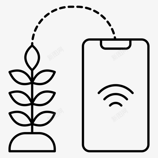 植物作物移动svg_新图网 https://ixintu.com 智能 农场 植物 作物 移动 在线 像素 完美 线条 轮廓