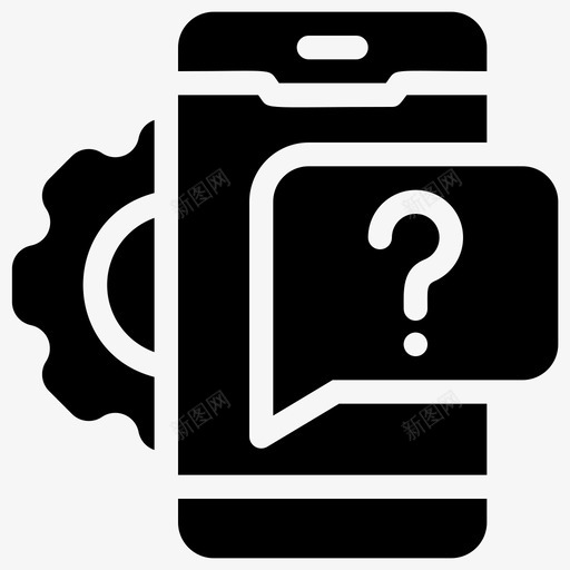 设置智能手机呼叫中心消息svg_新图网 https://ixintu.com 设置 智能 手机 技术支持 呼叫中心 消息 服务 图示