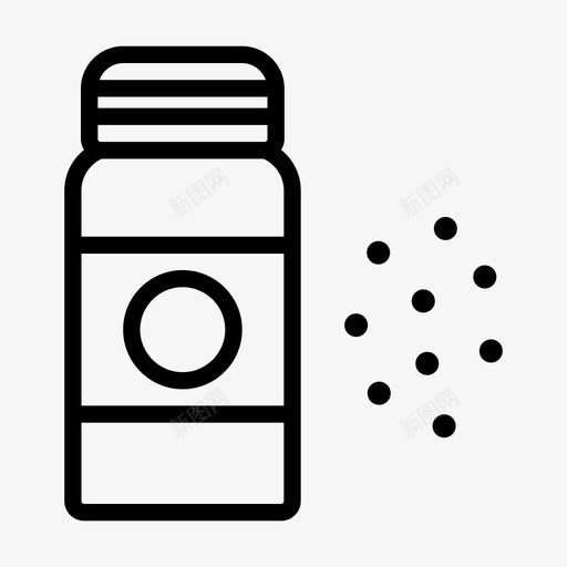 胡椒粉盐调味料svg_新图网 https://ixintu.com 三明治 盐巴 粉盐 胡椒 胡椒粉罐 调味料 香料 黑胡椒