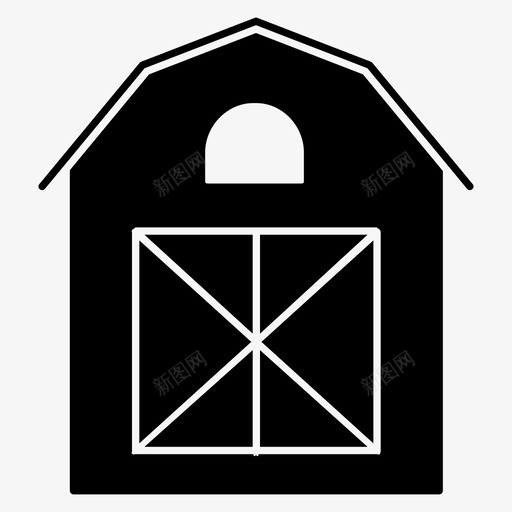 仓库农业建筑svg_新图网 https://ixintu.com 农场 仓库 农业 建筑 庇护所 智能 线条 符号
