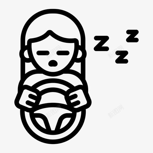睡觉危险开车svg_新图网 https://ixintu.com 累瘫 危险 司机 开车 昏昏欲睡 汽车 疲倦 睡觉