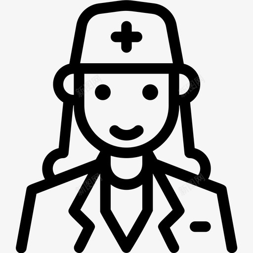 女医生卫生医疗医院svg_新图网 https://ixintu.com 女医生 医务室 卫生 医疗 医院