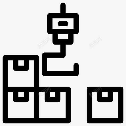 货物图标箱子起重机svg_新图网 https://ixintu.com 货物 图标 箱子 起重机 包装 船运 公司
