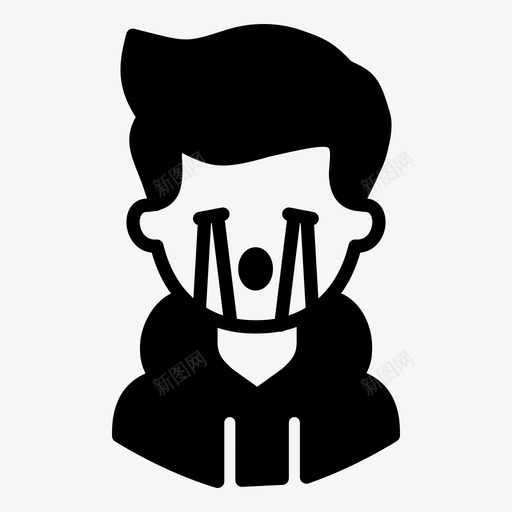 哭表情符号情感svg_新图网 https://ixintu.com 表情 符号 情感 感觉 男人 男孩
