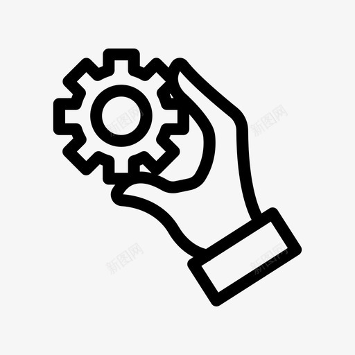 齿轮配置手动svg_新图网 https://ixintu.com 齿轮 配置 手动 设置 像素 线条 轮廓