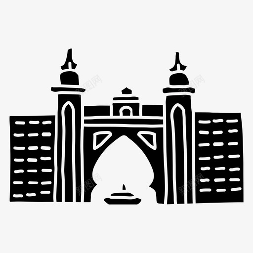 亚特兰蒂斯棕榈建筑迪拜svg_新图网 https://ixintu.com 亚特兰蒂斯 棕榈 建筑 迪拜 酒店 素描 世界 地标
