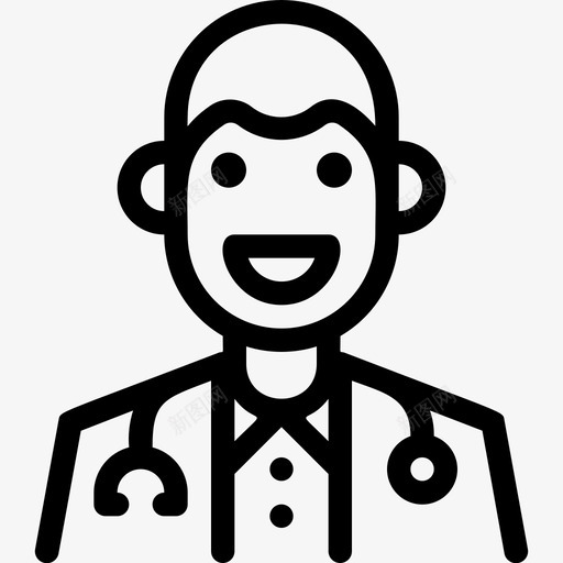 男医生健康和医疗医院svg_新图网 https://ixintu.com 医生 医务室 健康 医疗 医院