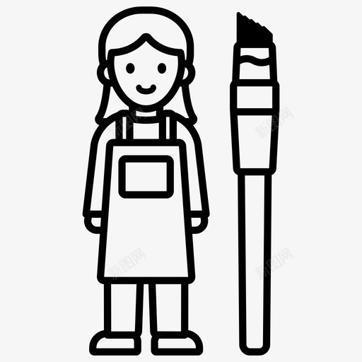 美术课艺术家画笔svg_新图网 https://ixintu.com 美术 艺术家 画笔 画家 学校 学校教育