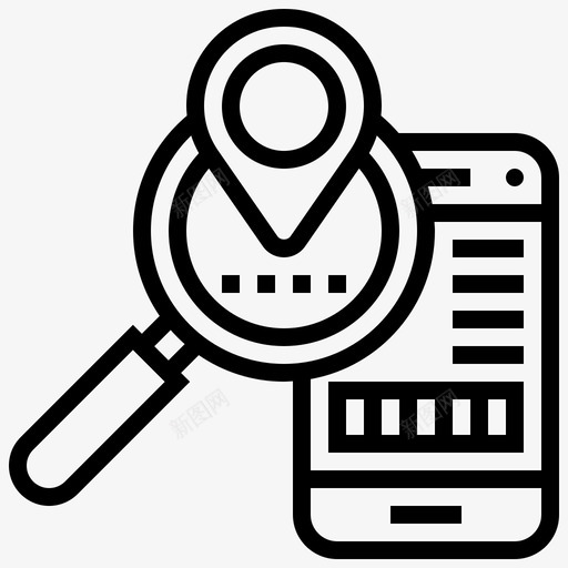 查找电话地图gps位置svg_新图网 https://ixintu.com 地图 查找 电话 位置 跟踪 导航 线路