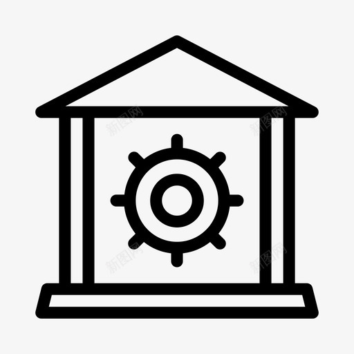 仓库齿轮车轮svg_新图网 https://ixintu.com 齿轮 仓库 车轮 车间 轮廓