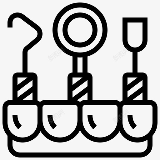 牙科卫生工具镜子牙签svg_新图网 https://ixintu.com 牙科 卫生 工具 镜子 牙签 元件