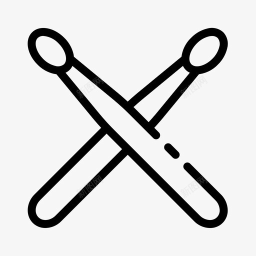 鼓棍乐器音乐svg_新图网 https://ixintu.com 鼓棍 音乐 乐器 播放器