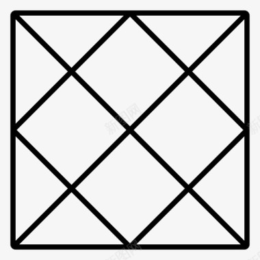 格子花纹瓷砖菱形花纹面料图标