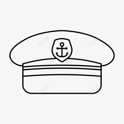 船长船长帽职业svg_新图网 https://ixintu.com 海船 职业 舰长 船长