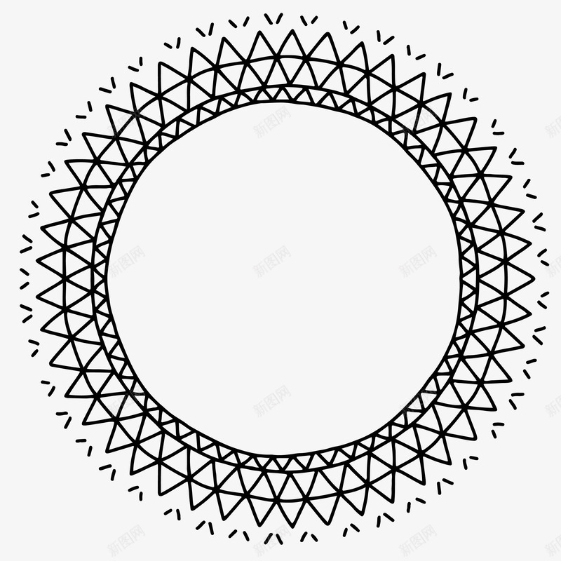MANDALACIRCLE9边框纹样png免抠素材_新图网 https://ixintu.com 边框 纹样