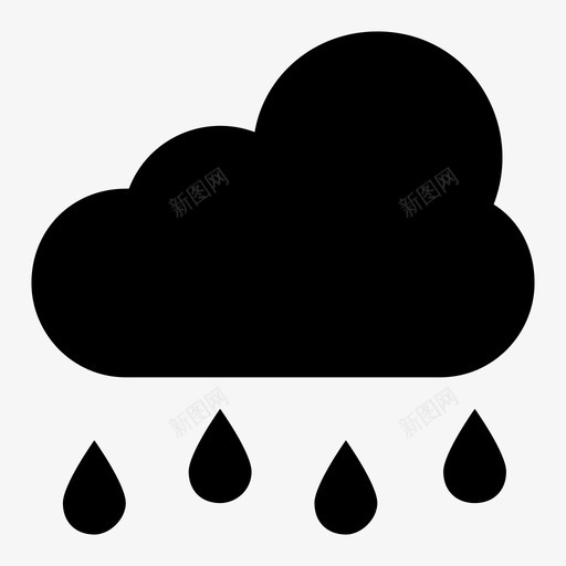 雨多云天气冰雹svg_新图网 https://ixintu.com 天气 下雨 多云 冰雹 下雨天 响应 用户界面 实心 图标