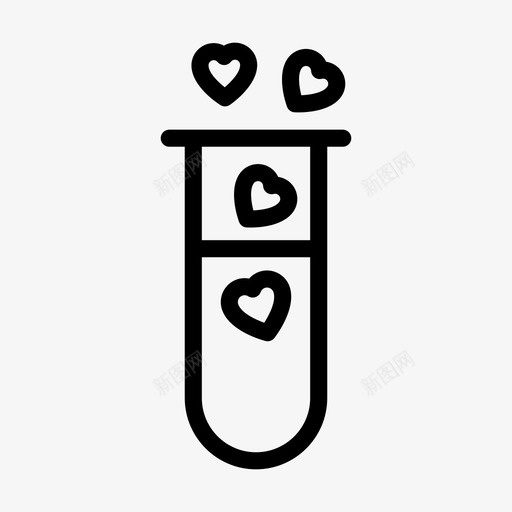 爱化学心svg_新图网 https://ixintu.com 化学 试管 情人节 洛夫
