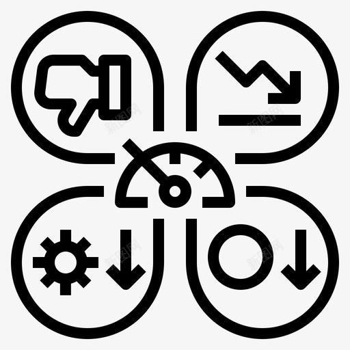 负kpi差减少svg_新图网 https://ixintu.com 负差 减少 下降 失败 关键 绩效 指标