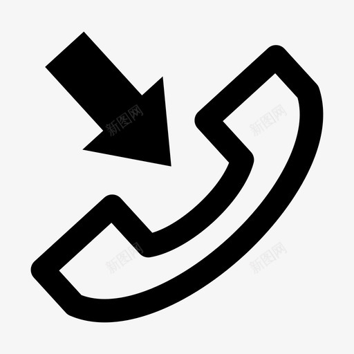 电话听筒拨号听svg_新图网 https://ixintu.com 电话 听筒 拨号 听接