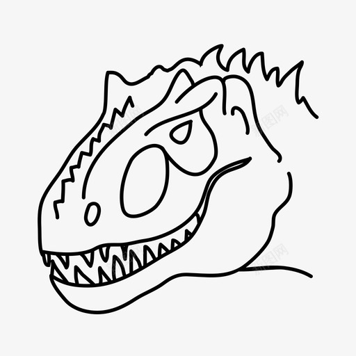 三角龙动物恐龙svg_新图网 https://ixintu.com 恐龙 三角 龙动物 动物 龙头 怪物