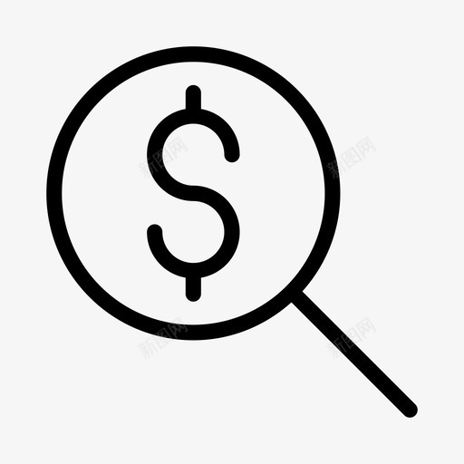 审计美元金融svg_新图网 https://ixintu.com 货币 审计 美元 金融 搜索 像素 线条 符号