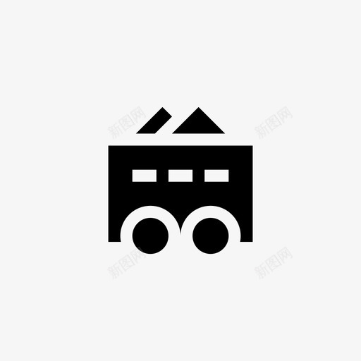矿山建筑中型svg_新图网 https://ixintu.com 建筑 矿山 中型 货车 像素 线条 符号