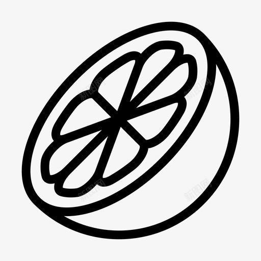 橘子柑橘柠檬svg_新图网 https://ixintu.com 橘子 柑橘 柠檬酸 切片 水果 蔬菜 线条