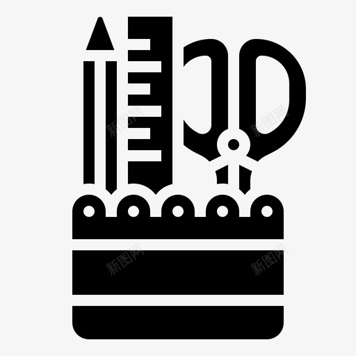可回收盒笔svg_新图网 https://ixintu.com 可回收 盒笔 剪刀 文具 塑料 污染 雕文